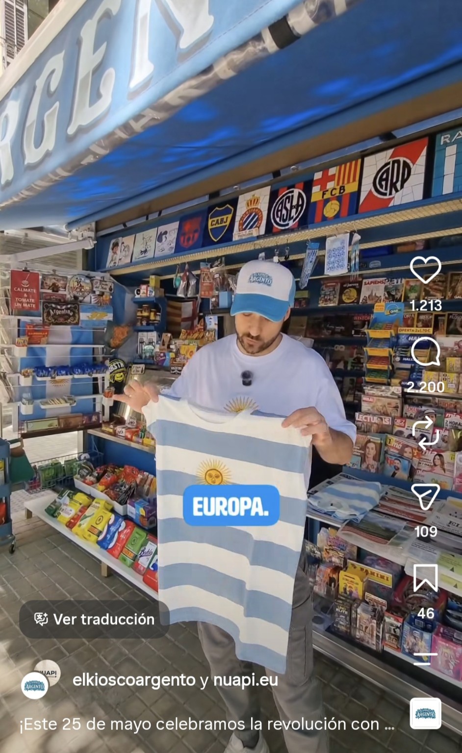 Colaboración de El Kiosco Argento con Nuapi