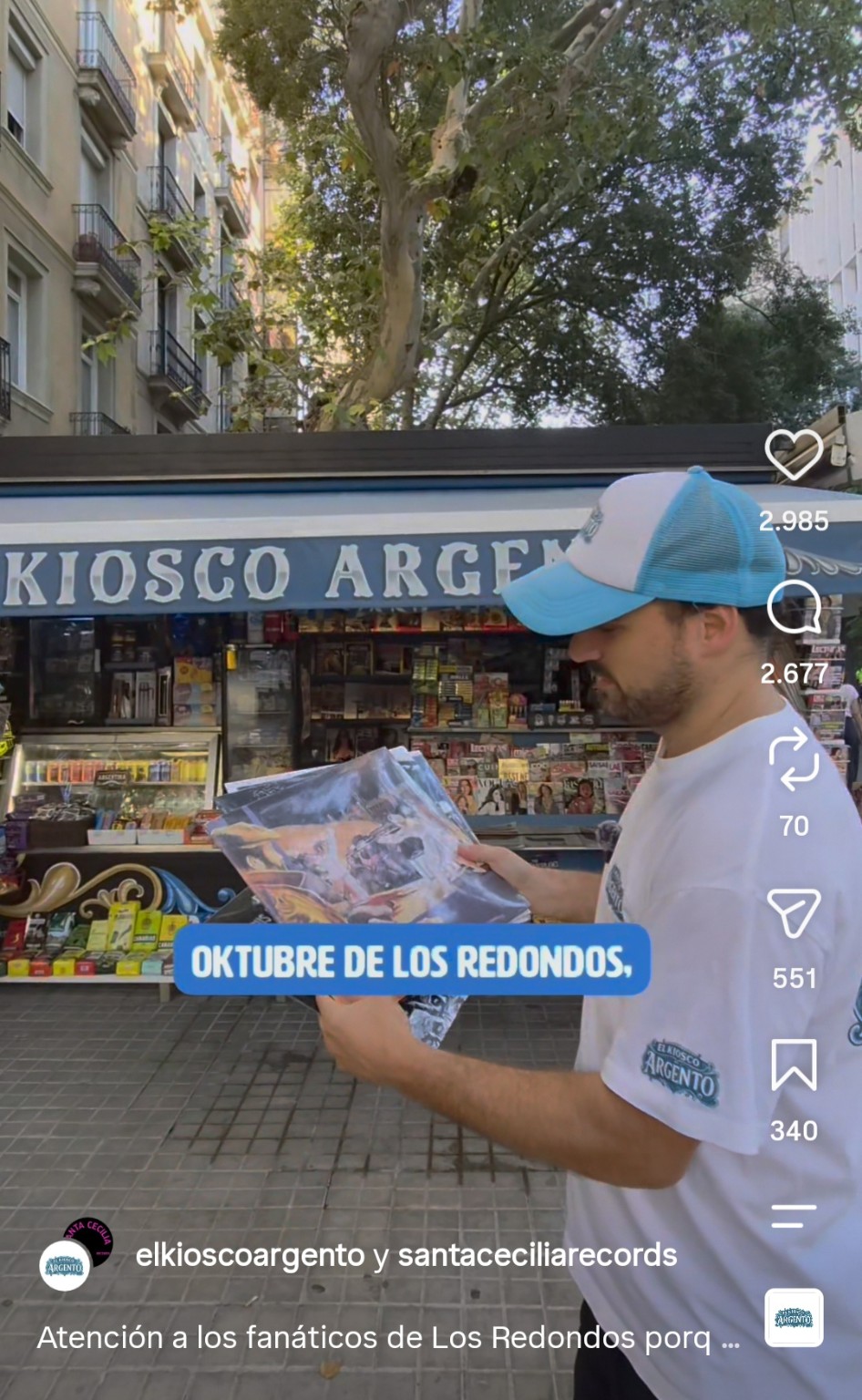 Colaboración de El Kiosco Argento con Santa Cecilia Records