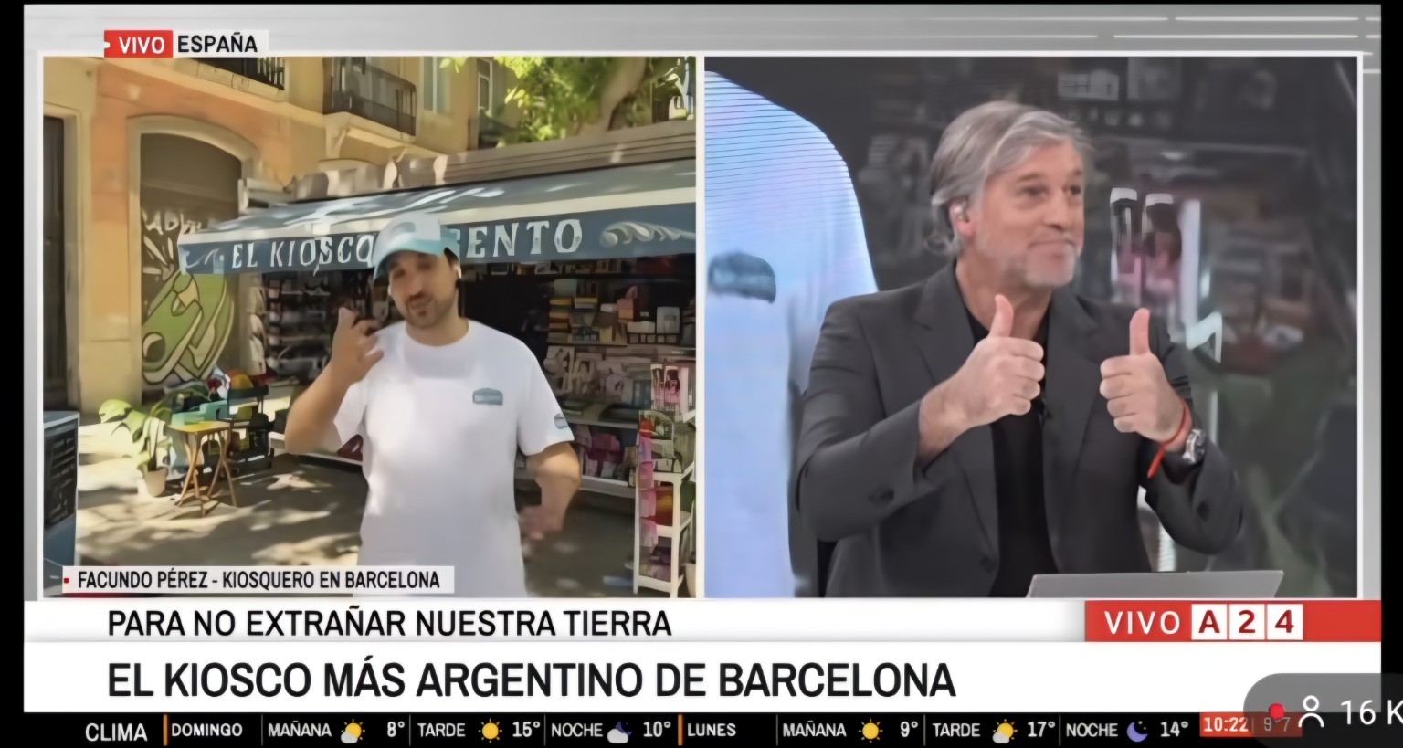 Entrevista de A24 a El Kiosco Argento