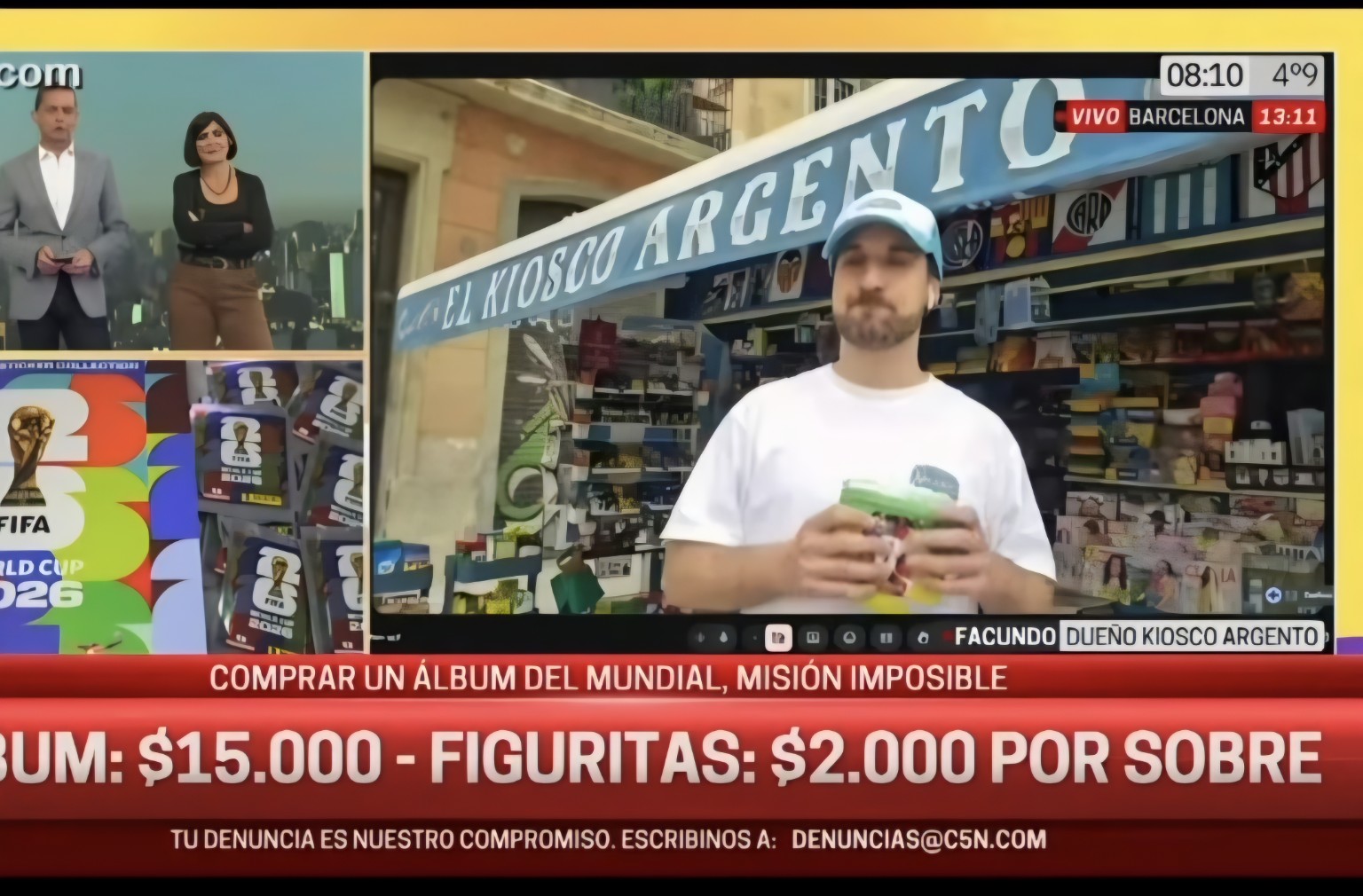 El Kiosco Argento en vivo desde Barcelona para C5N