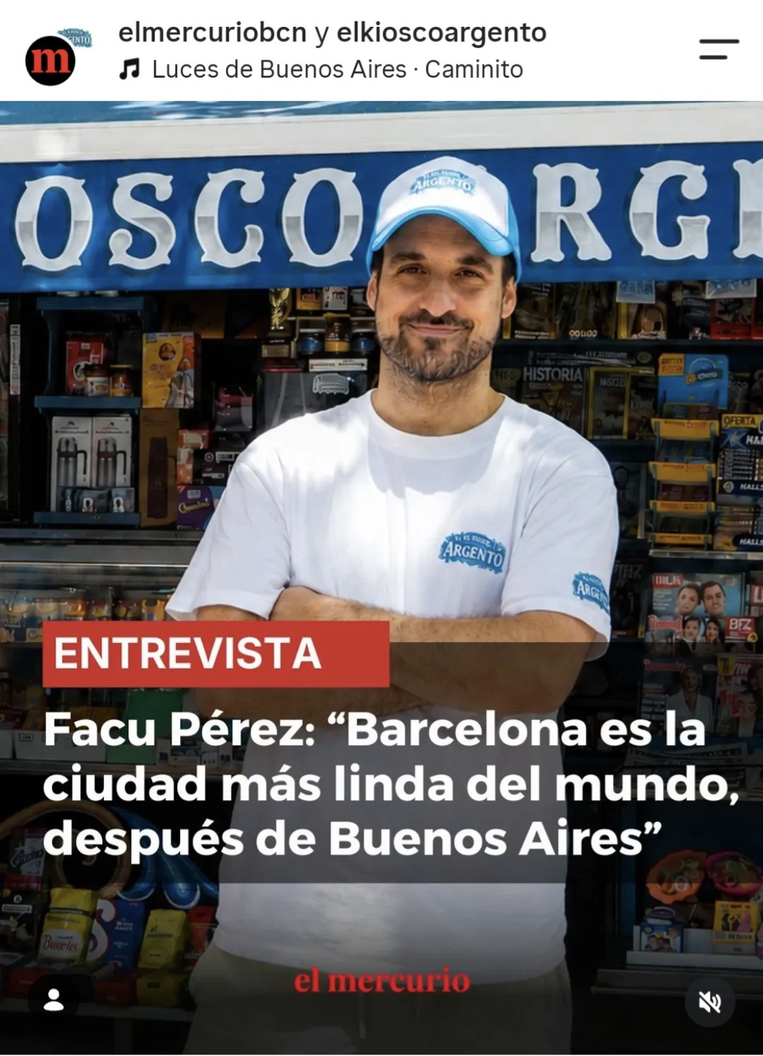 Entrevista de El Mercurio BCN a El Kiosco Argento