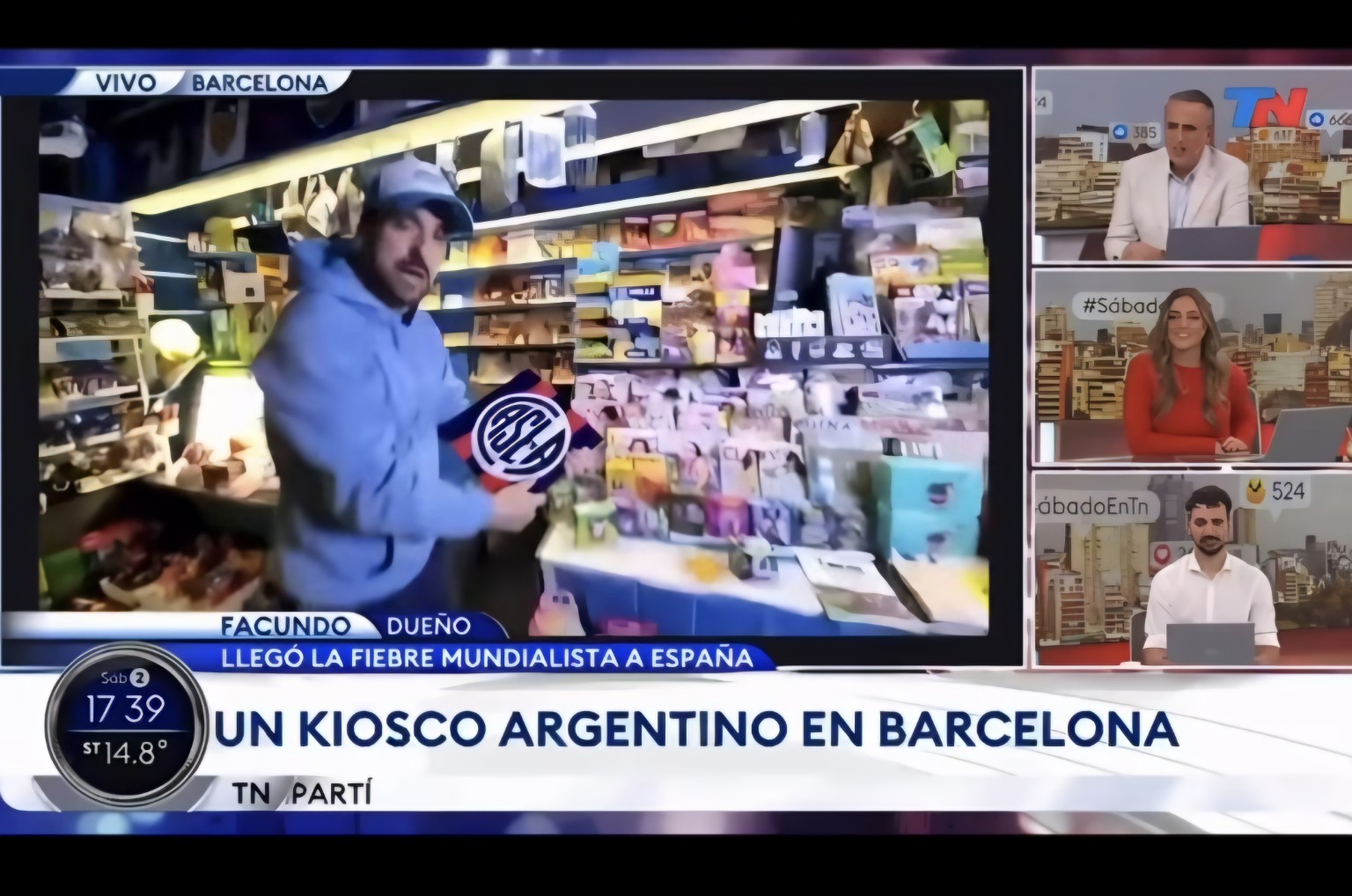 El Kiosco Argento en vivo desde Barcelona para TN