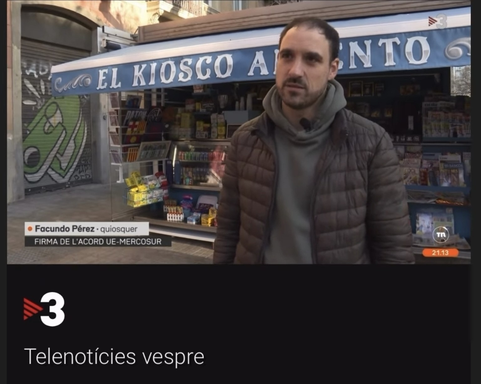 Entrevista de TV3 a El Kiosco Argento